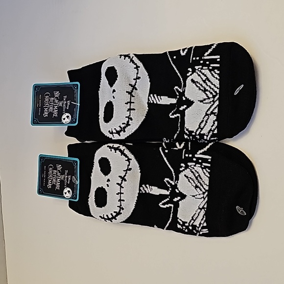 Disney Jack Skellington Nightmare Before Christmas No-Show Socks (2pair) sz 4-10 - Picture 2 of 6